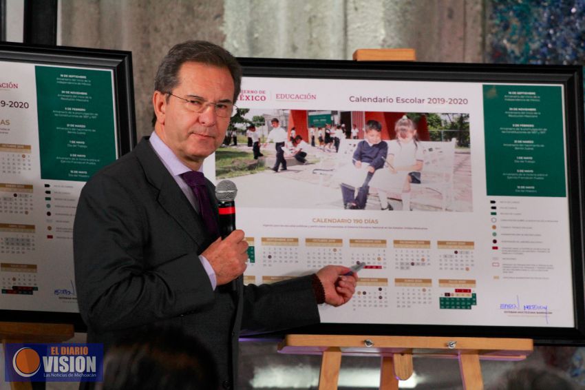 Presenta SEP el calendario escolar de 190 días para el ciclo escolar 2019-2020  