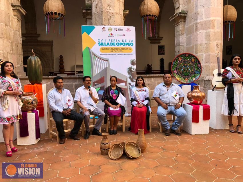 Anuncian la XVII Feria de la Silla y Concurso Artesanal de Opopeo