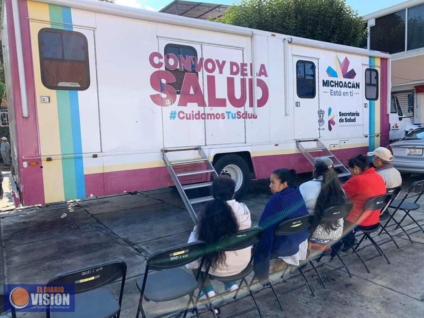 Arriba al Municipio de Tingambato el Convoy de la Salud