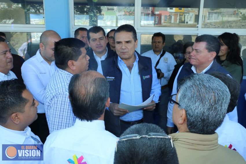 Supervisa Silvano Aureoles avance en construcción de nuevo plantel Cobaem La Piedad