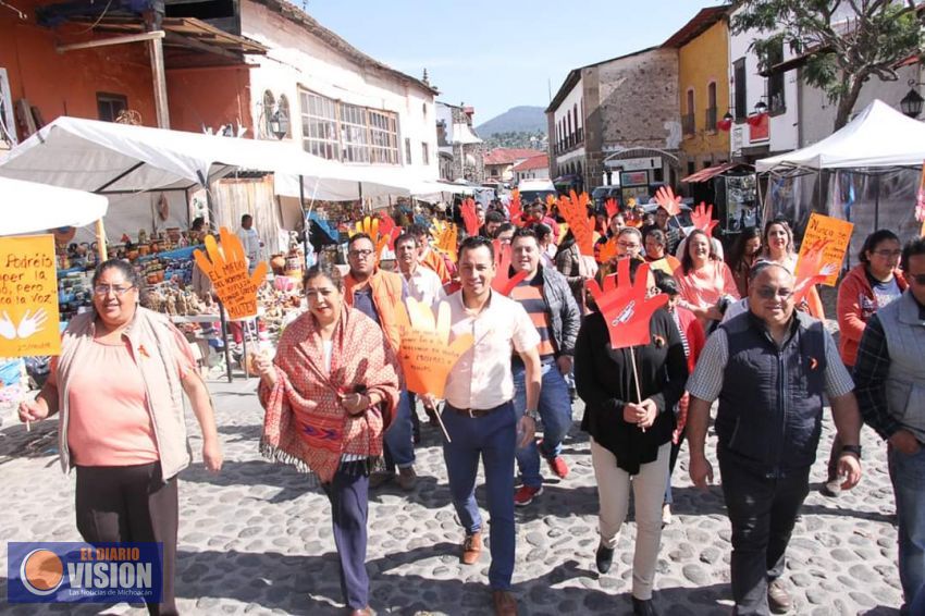Tlalpujahua se une a la conmemoración del “Día Internacional de la Eliminación de la Violencia”