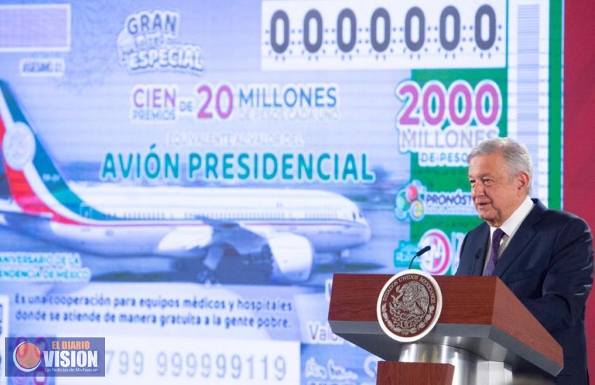 Sí se rifará el avión presidencial: AMLO