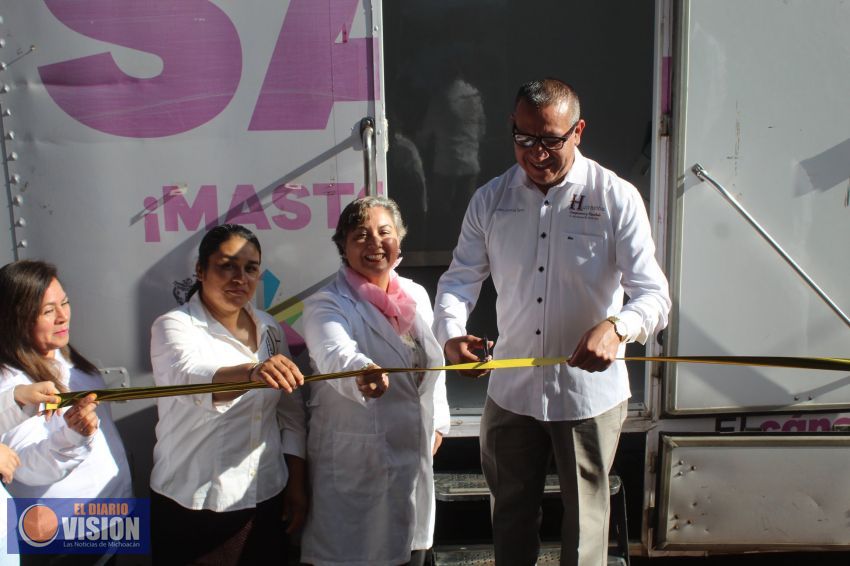 Llegó la Unidad Móvil de Mastografía a Huiramba 