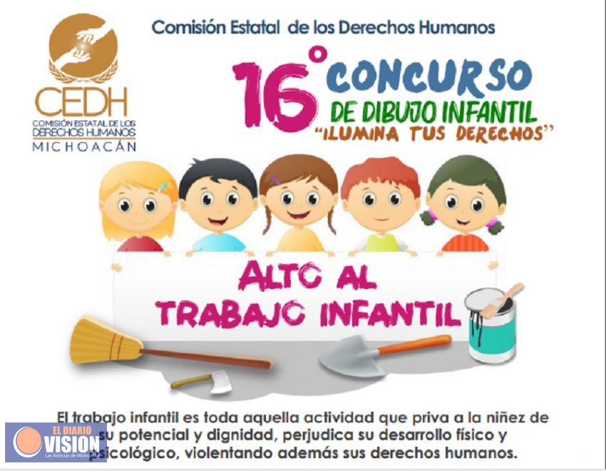 Abre CEDH convocatoria de concurso de dibujo infantil