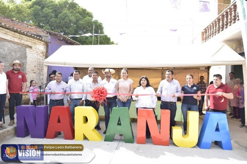 Alcalde de Zacapu inauguró obra de alto impacto en Naranja de Tapia 