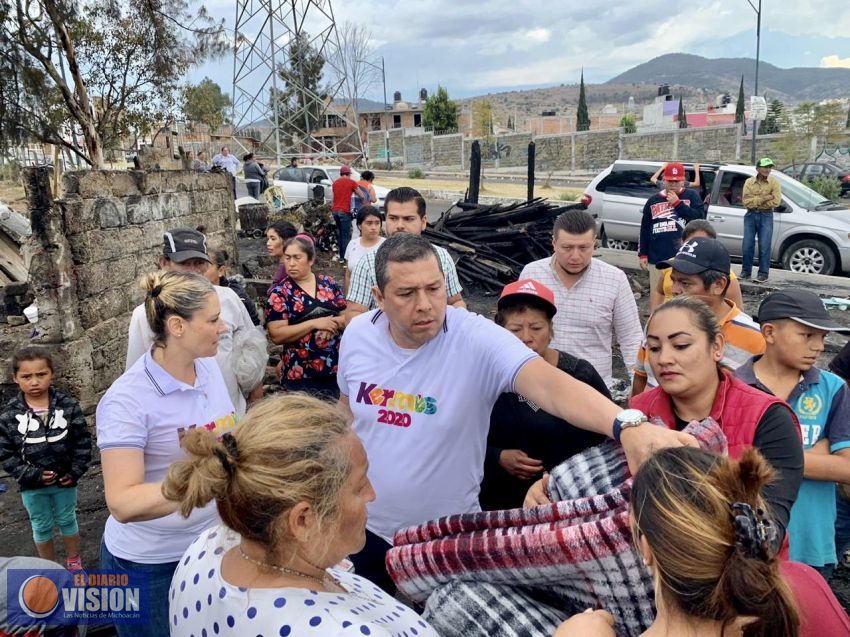 Atiende Sedesoh a familias damnificadas por incendio en Morelia