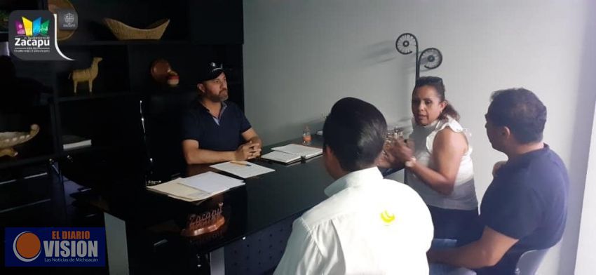 Alcalde de Zacapu se reunión con empresarios y comerciantes por pandemia que aqueja 