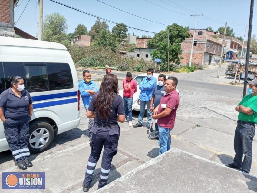 Inspeccionaron protocolos de actuación del personal que labora en transporte de Tzintzuntzan
