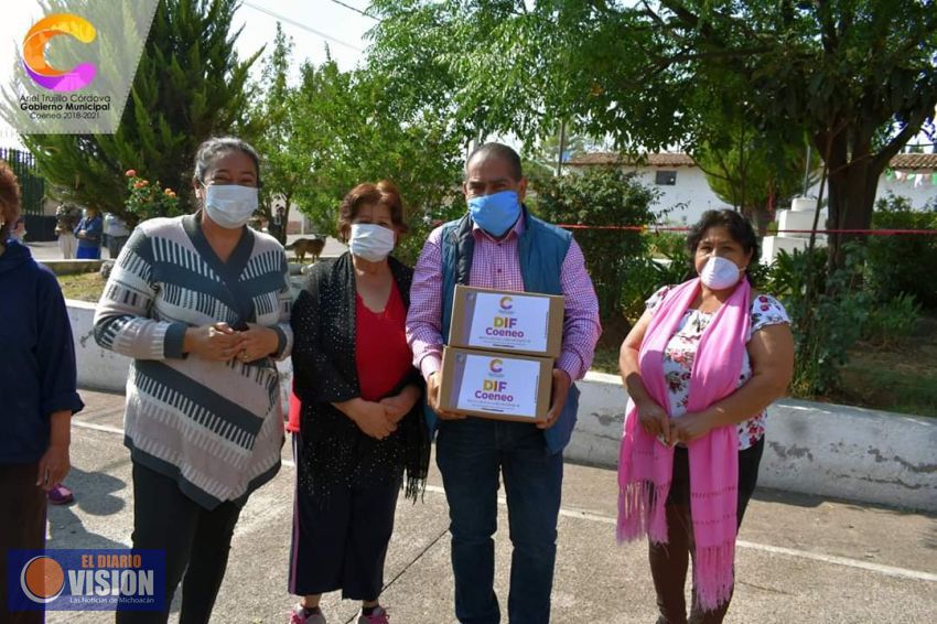 Alcalde de Coeneo, arranca programa alimentario para personas con vulnerabilidad