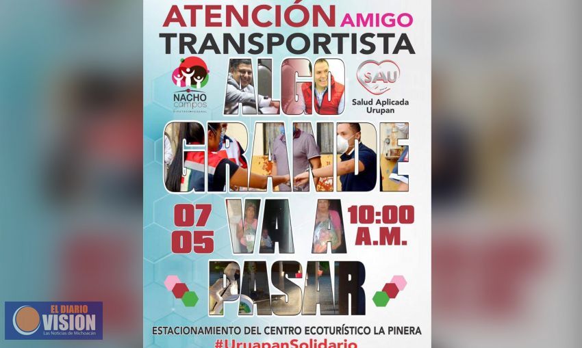 Entregará Nacho Campos, despensas a los taxistas de Uruapan