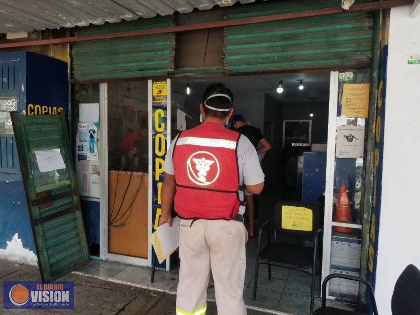 Supervisan Protección Civil y Reglamentos Municipales negocios de Lázaro Cárdenas