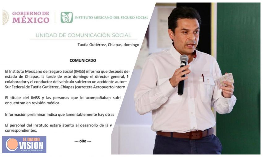 Se accidenta Zoe Robledo, Director del IMSS