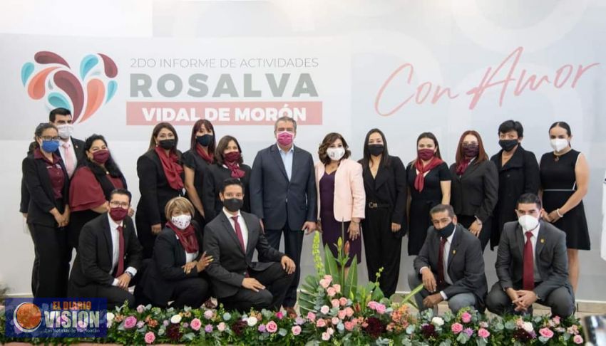 Rinde Rosalva Vidal de Morón su segundo informe de labores al frente del DIF Morelia 
