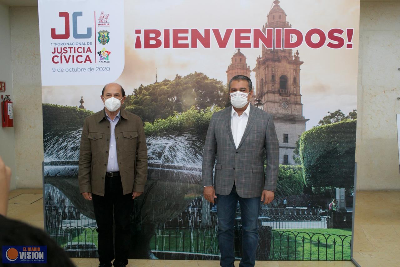 Hemos profundizado y colocado a Morelia como municipio pionero en Justicia Cívica: Morón 