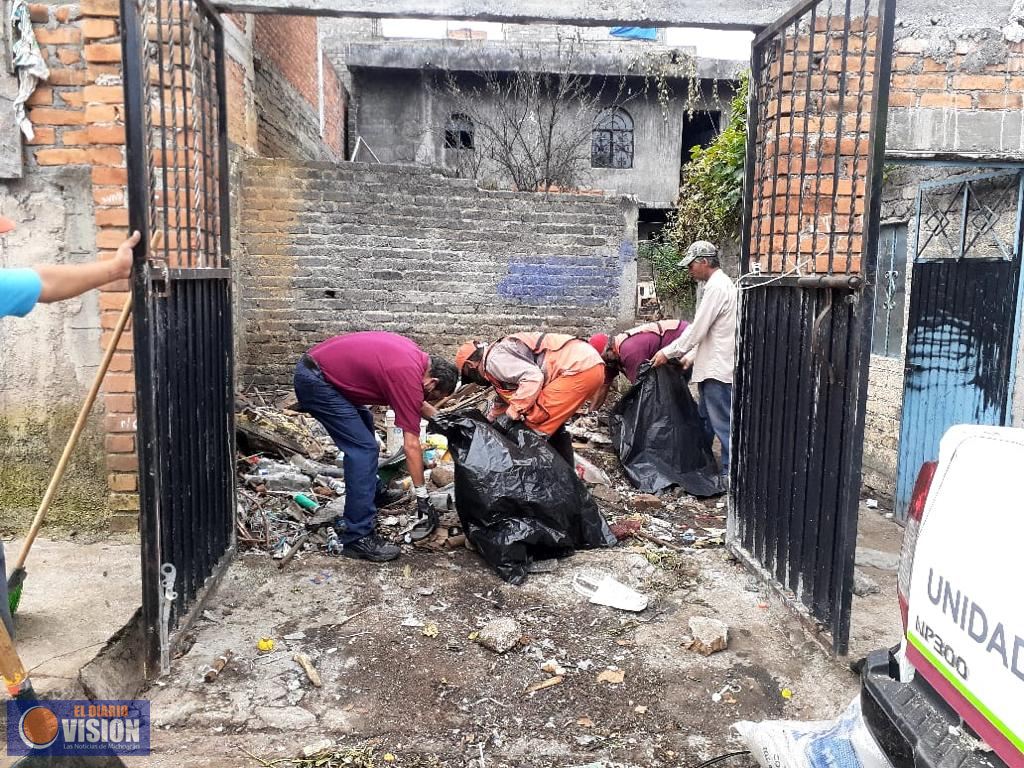 Atiende Gobierno de Morelia reporte de acumulador, recoge 6 toneladas de basura 