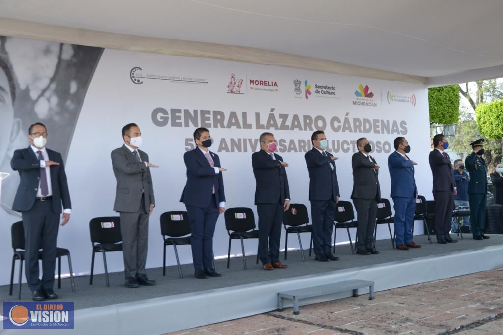 Raúl Morón encabezó homenaje por el 50 aniversario luctuoso del General Lázaro Cárdenas 