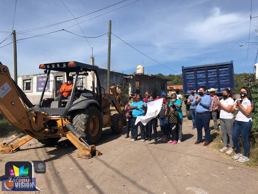 En Zacapu, inician la primera etapa de la rehabilitación de la calle Mirador del Río 