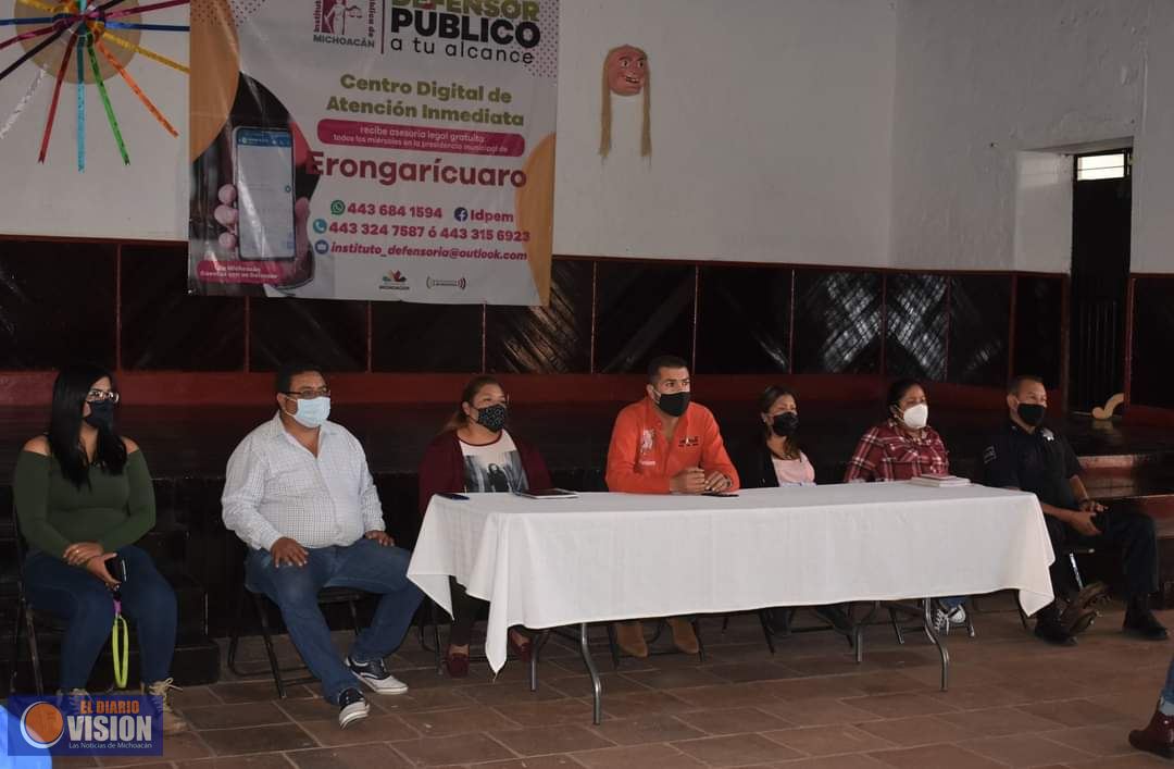 Adrián Melgoza Novoa, encabezó la reunión con motivo de la celebración de ánimas 2020