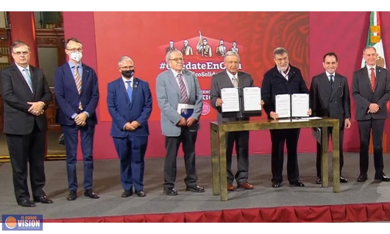 “Se va a hacer cargo la ONU”: AMLO firmó convenio para compra de medicamentos