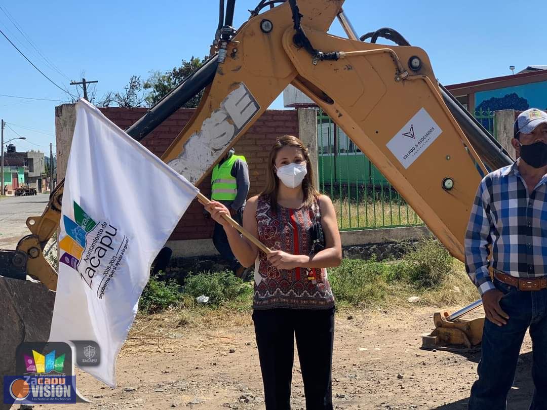Gobierno de Zacapu, arranca obras de rehabilitación en la comunidad de la Escondida 
