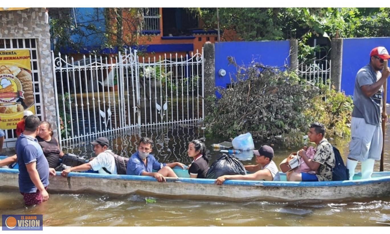 Continúa emergencia en Tabasco; se temen mayores afectaciones ante pronóstico de lluvias