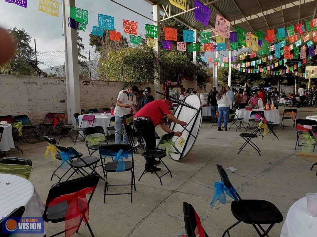 En Zacapu, desactivan una fiesta, para evitar contagios Covid-19 