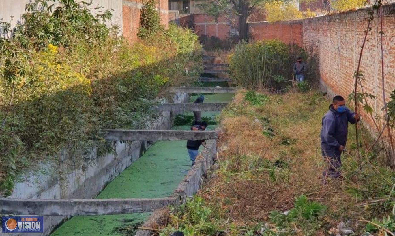 Inicia Gobierno de Zacapu trabajos de mantenimiento del Canal Santa Cecilia 