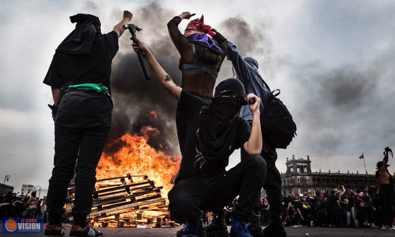 No se cayó en la trampa de la violencia y la provocación: AMLO tras manifestaciones #8M