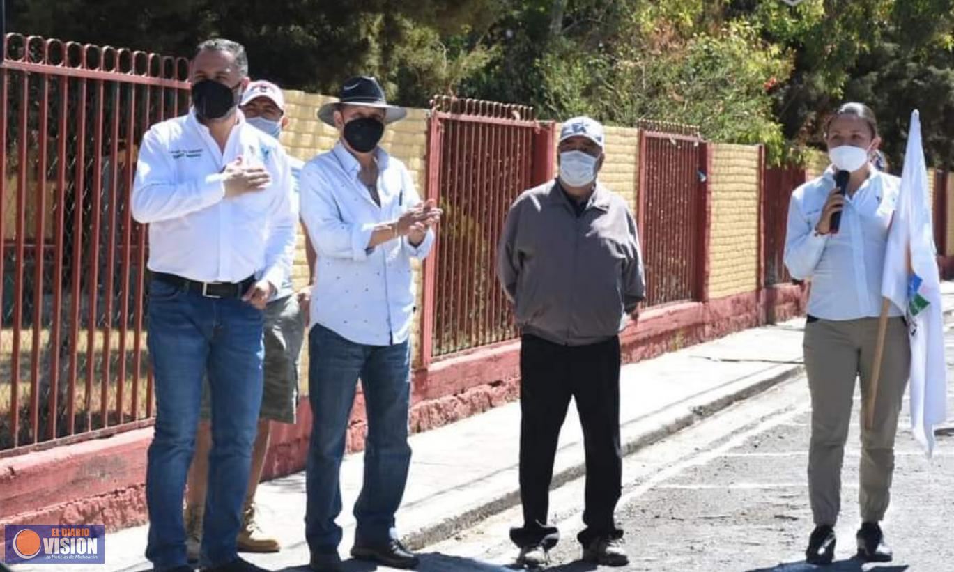 En Zacapu, inician la rehabilitación de la Av. Michoacán en la comunidad de 