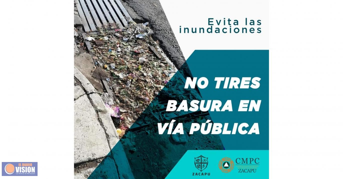 Gobierno de Zacapu, invita a no tirar basura en espacios públicos 