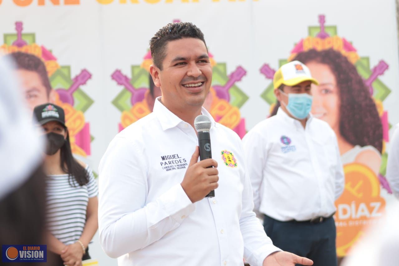 La Tamacua, San Pedro, San Juan Evangelista y 22 de Octubre están con Miguel Paredes