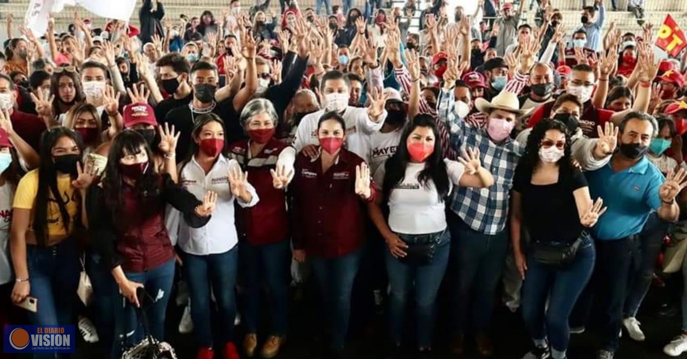 Candidatos de Morena-PT, más unidos que nunca para obtener el triunfo este 6 de junio próximo