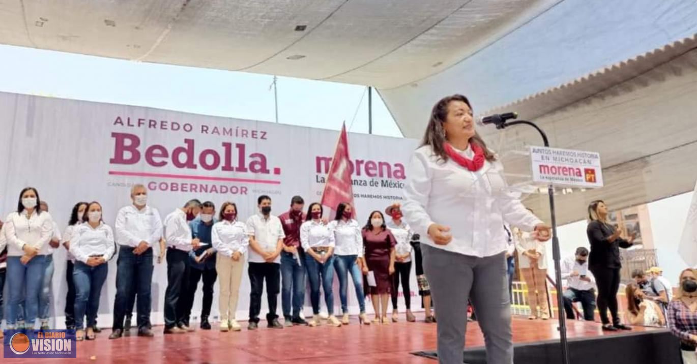 Haremos de Michoacán, un estado modeló de la 4T: María Chávez Pérez