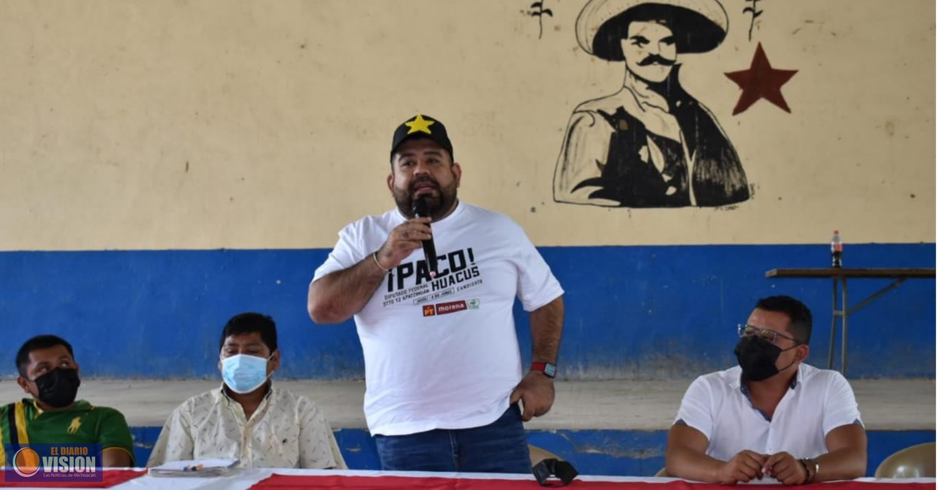 Mayor seguridad y más gestión de recursos para los  habitantes de Santa María de Ostula: Paco Huacus