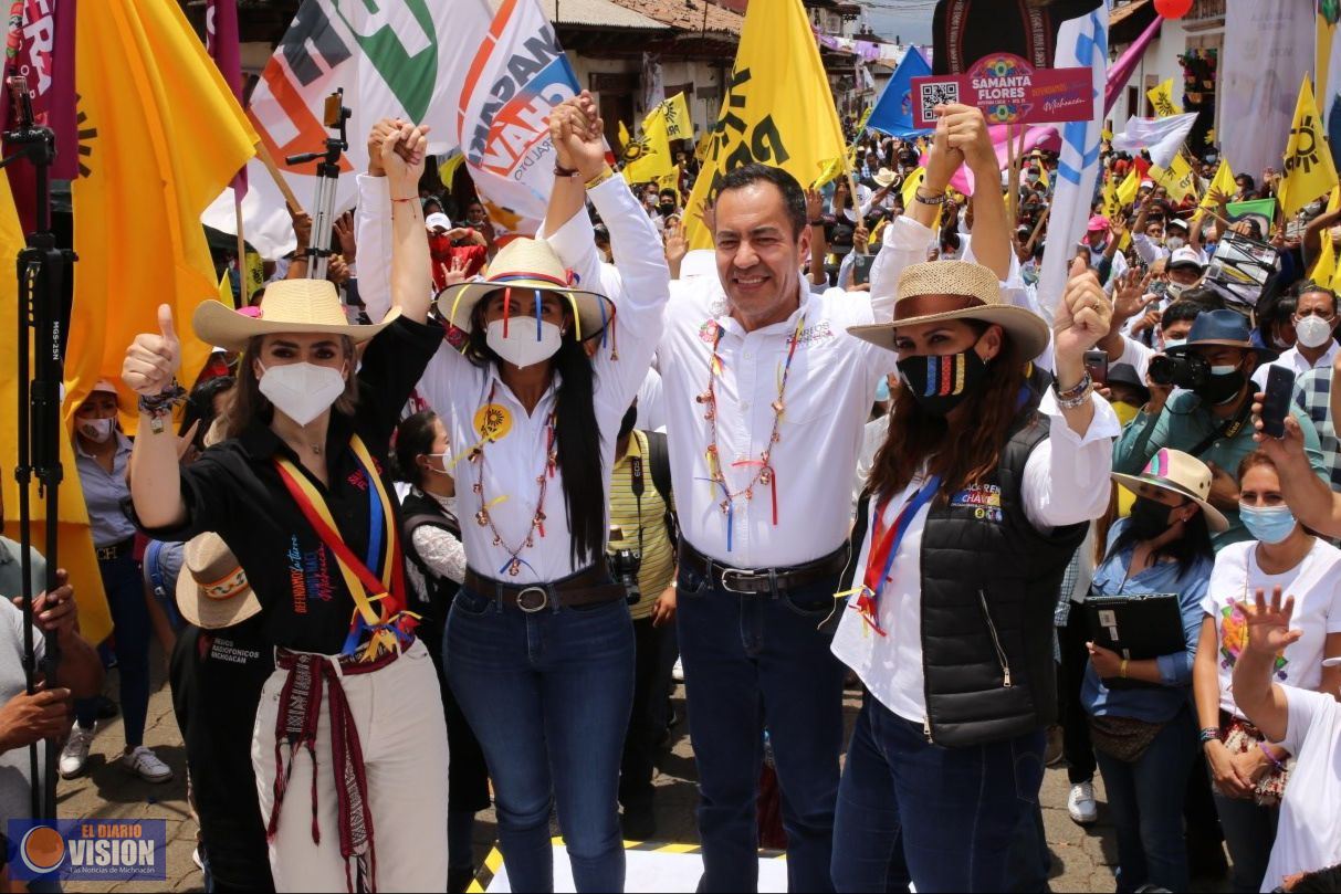 Traerá Macarena más recursos a Salvador Escalante y a Michoacán