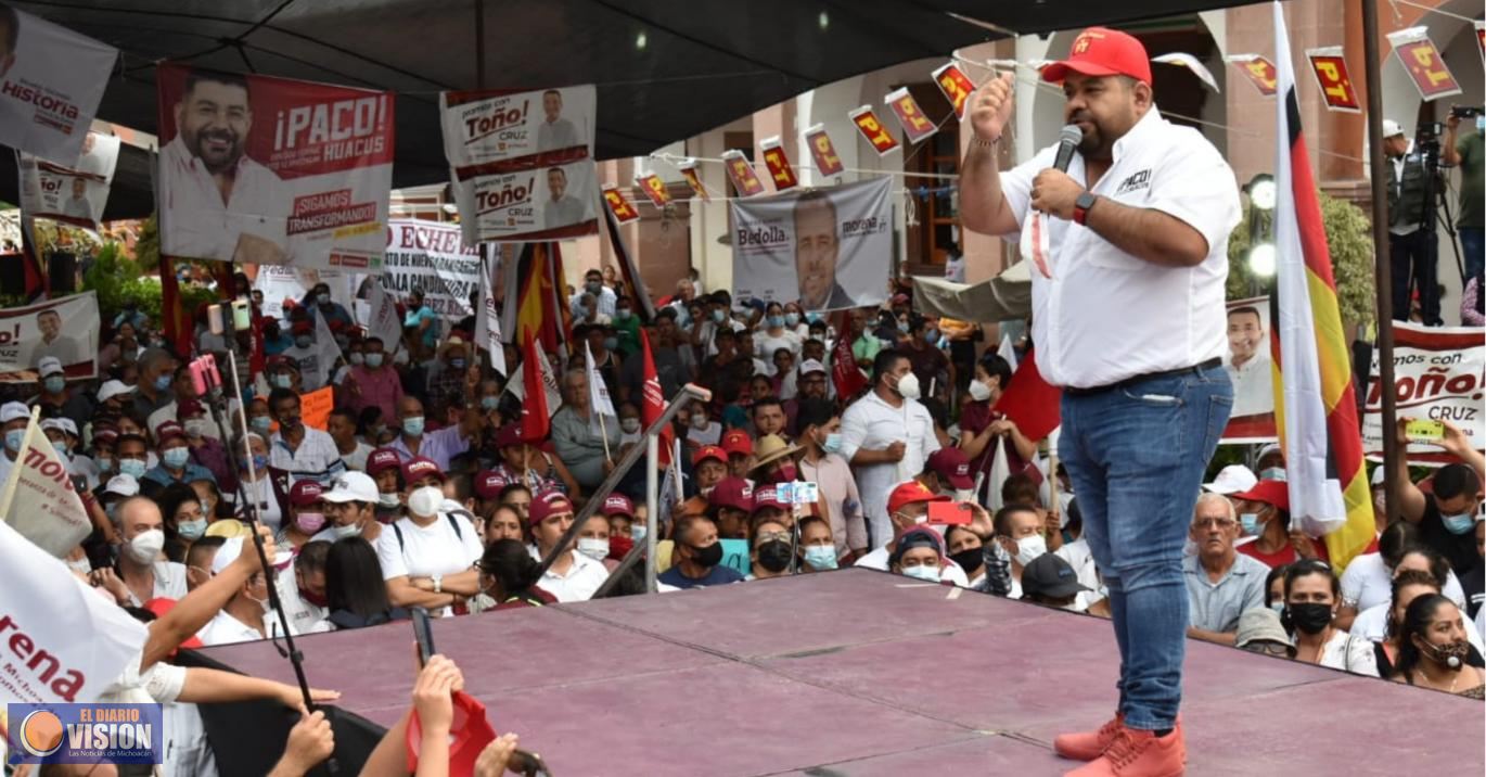 Sostendremos el respaldo a políticas que han devuelto la esperanza a México: Paco Huacus