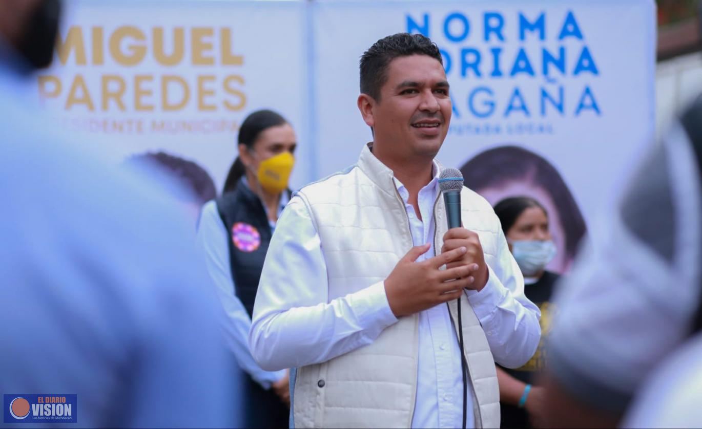 Vamos por 500 luminarias al mes en las colonias de Uruapan: Miguel Paredes