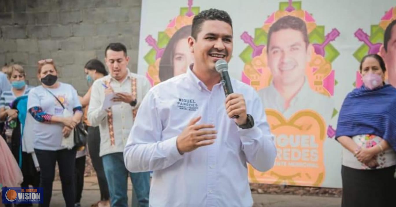 Todo el poniente de Uruapan está con Miguel Paredes