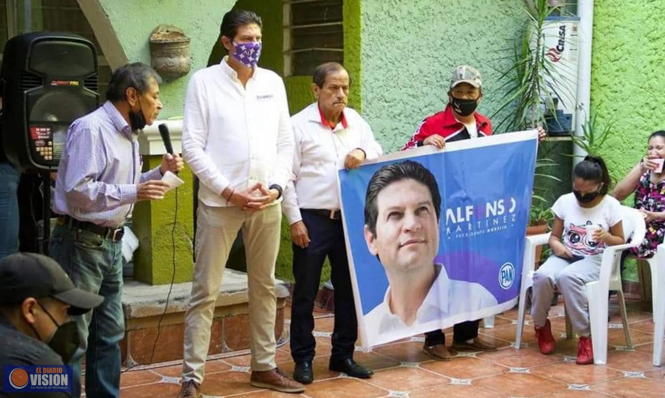 Elevar a Mil elementos en la Policia de Morelia, compromiso de Alfonso Martínez en Prados Verdes