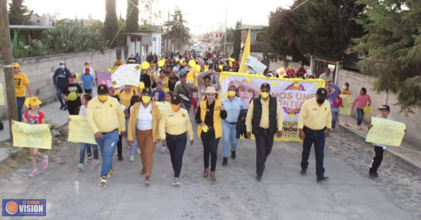 Estamos en el equipo correcto para darle a Contepec lo que merece: Lorena Huitrón