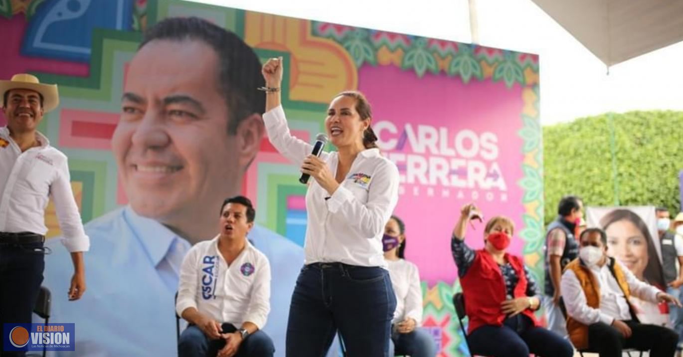 Recibe Macarena el respaldo de miles de personas de Ario y Tacámbaro