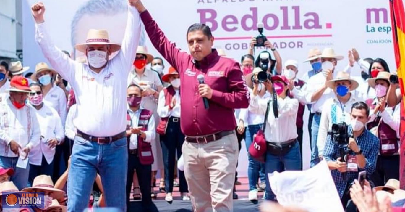 Nacho Campos, tendrá total apoyo del gobierno del estado: Bedolla 