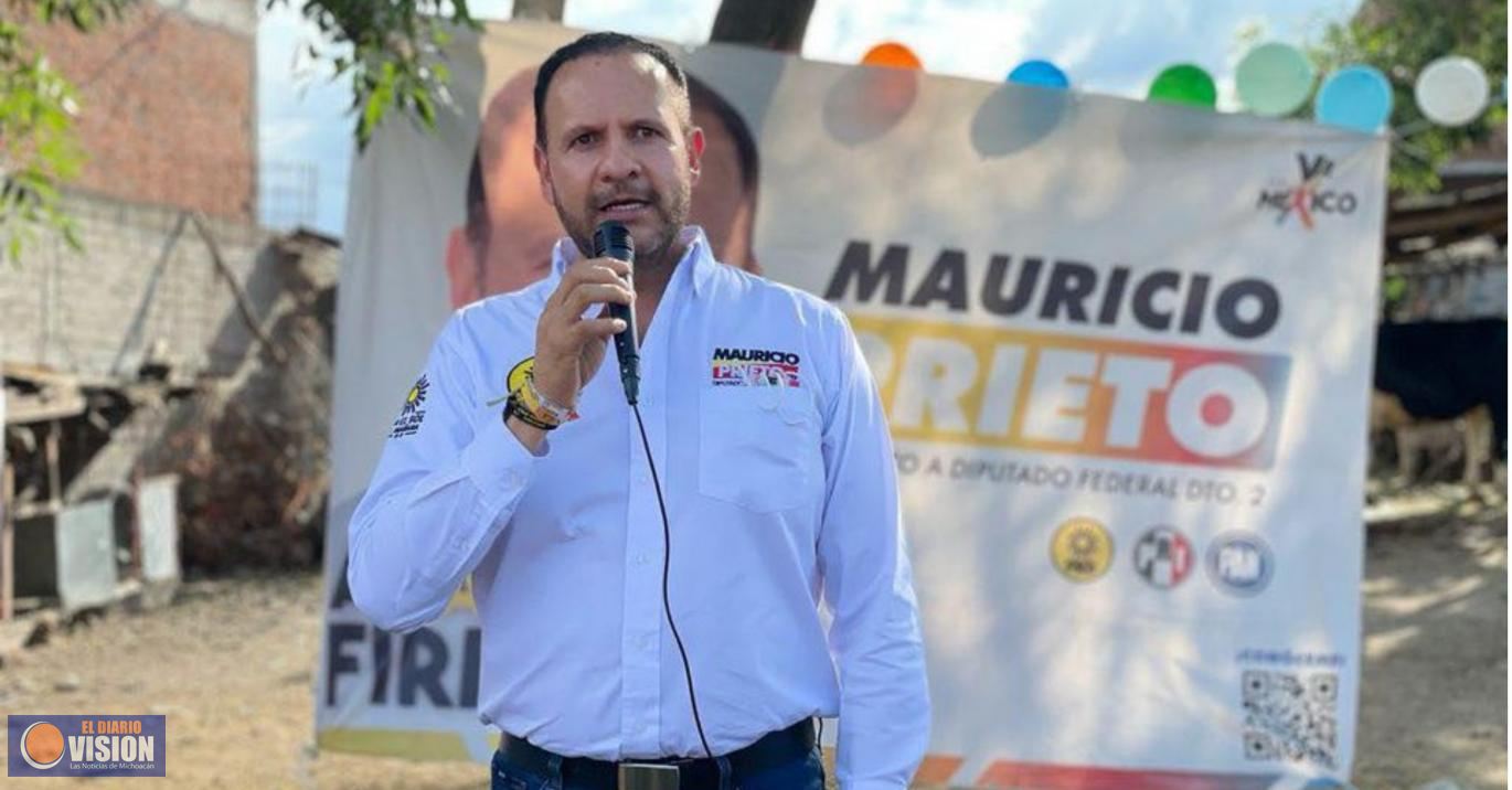 Vamos a cambiar el rumbo de México y a sacar a los políticos de cuarta: Mauricio Prieto