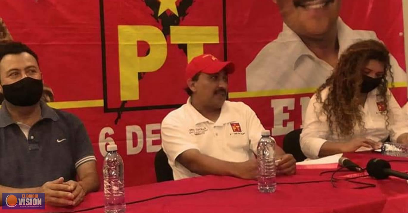 El PT de Lázaro Cárdenas, declara el total apoyo, a Carlos Herrera Tello