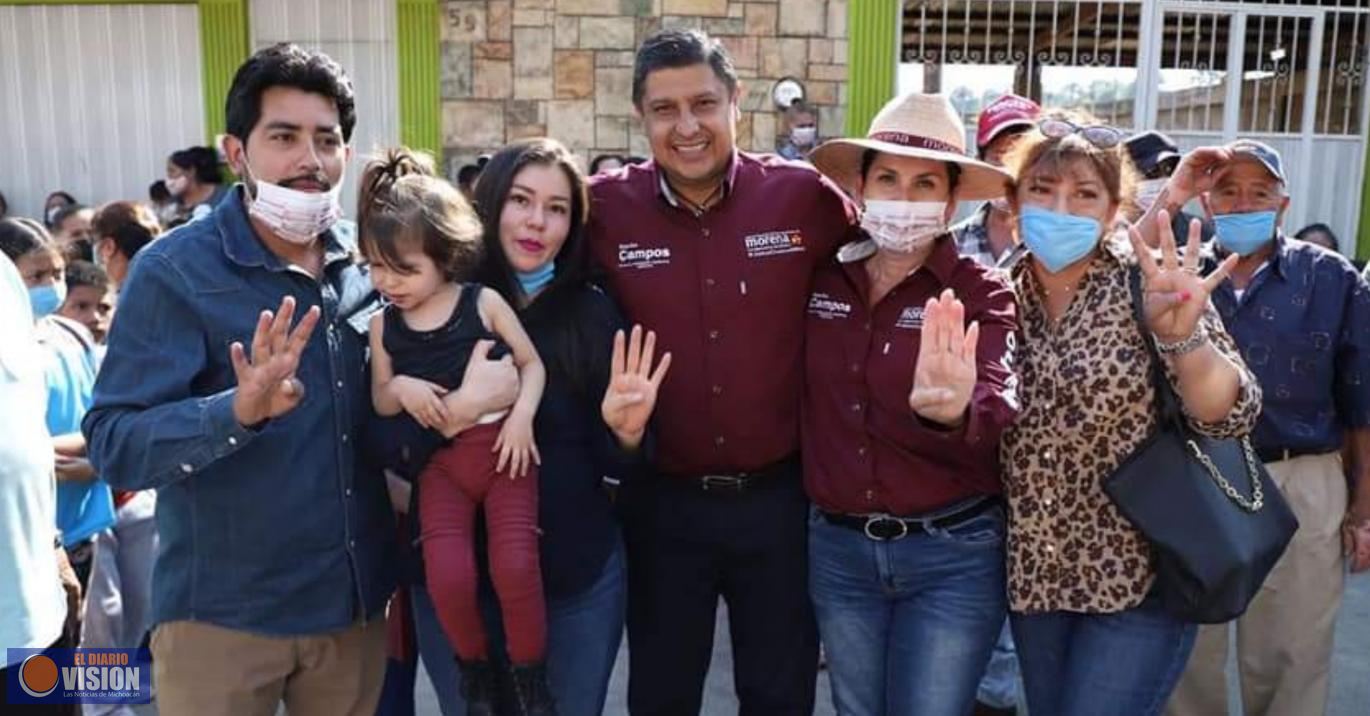 Nacho Campos ofrece acciones primordiales para Uruapan 
