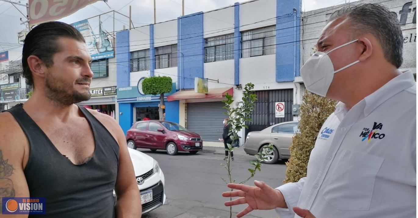Garantiza Carlos Quintana llegar al Congreso con propuestas reales de los morelianos