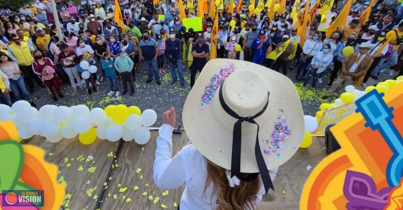 Para resolver los problemas de Contepec, se necesita trabajar en equipo: Lorena Huitrón