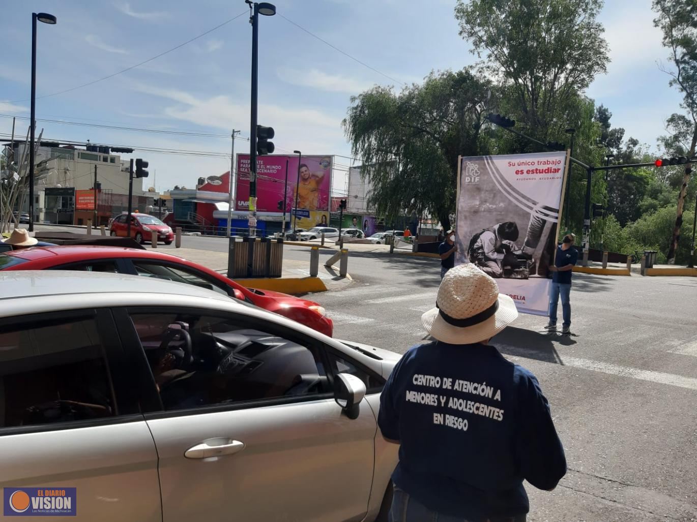DIF Morelia continúa con campaña contra el trabajo infantil en cruceros