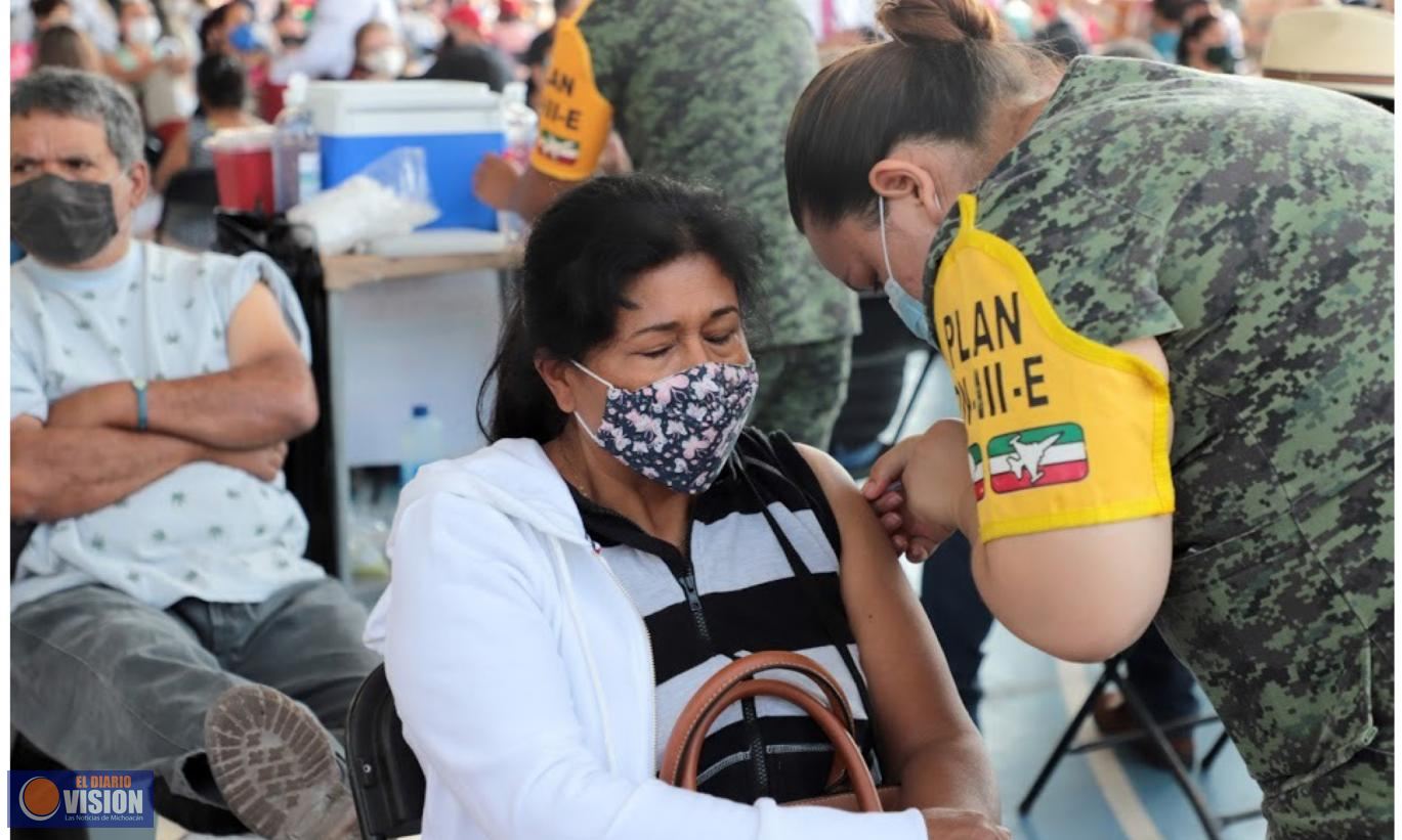 Este lunes inicia en Morelia la aplicación de segunda dosis contra el COVID-19 a personas de 50-59 