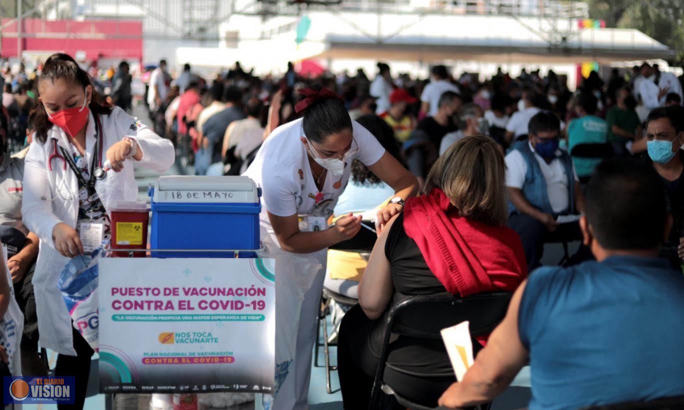 Vacunados hasta la fecha, más de 69 mil michoacanos de 40 a 49 años 